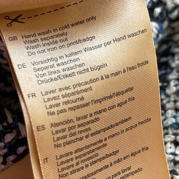 Scotch & Soda Amsterdam NWT Mens Knit Cardigan Size M Blue White Button Front - Picture 16 of 16